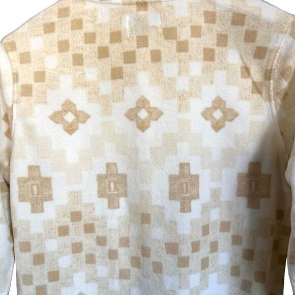 Liv Outdoor Frostbite Aztec Western Printed Fleece Sherpa Pullover Birch Checker - Picture 5 of 10